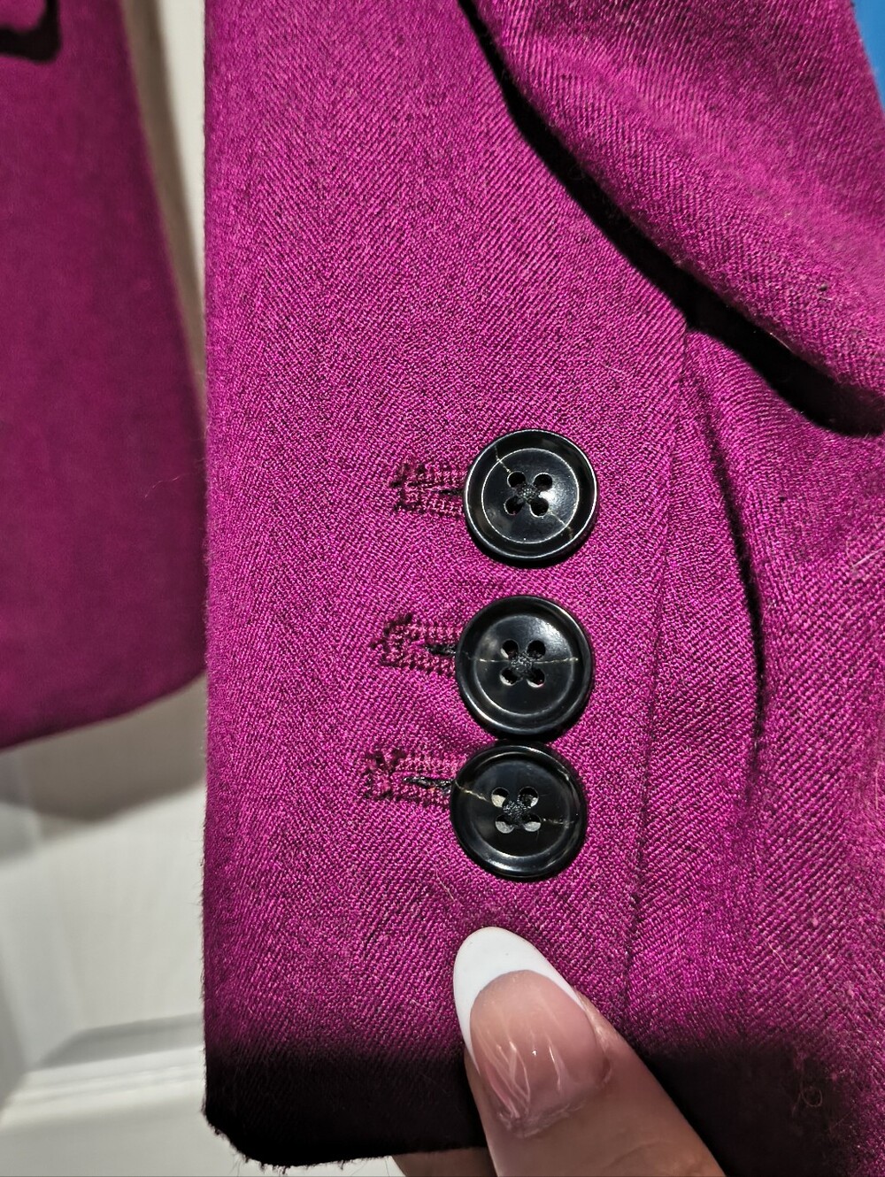 Banana Republic Long and Lean Single Button Blazer Magenta Berry Purple Size 4 - Picture 10 of 16